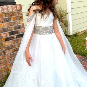 Size 8 white Ava Presley ball gown
